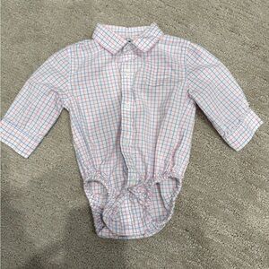 Janie and Jack Baby Plaid Poplin Bodysuit